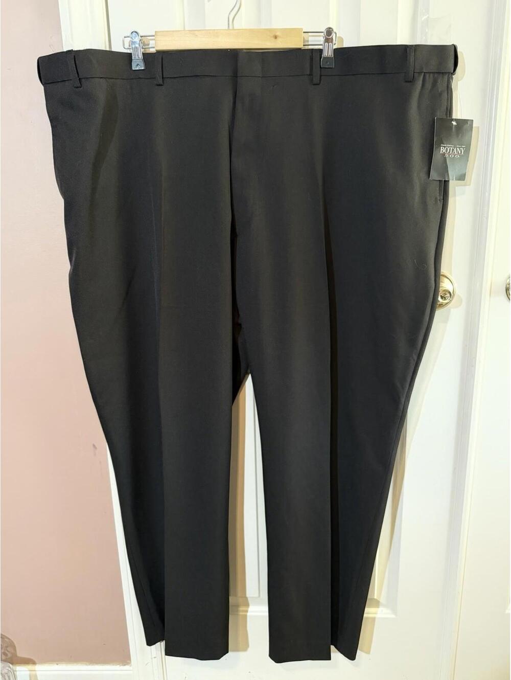 Botany 500 Dress Pants Mens Size 52 M Black New